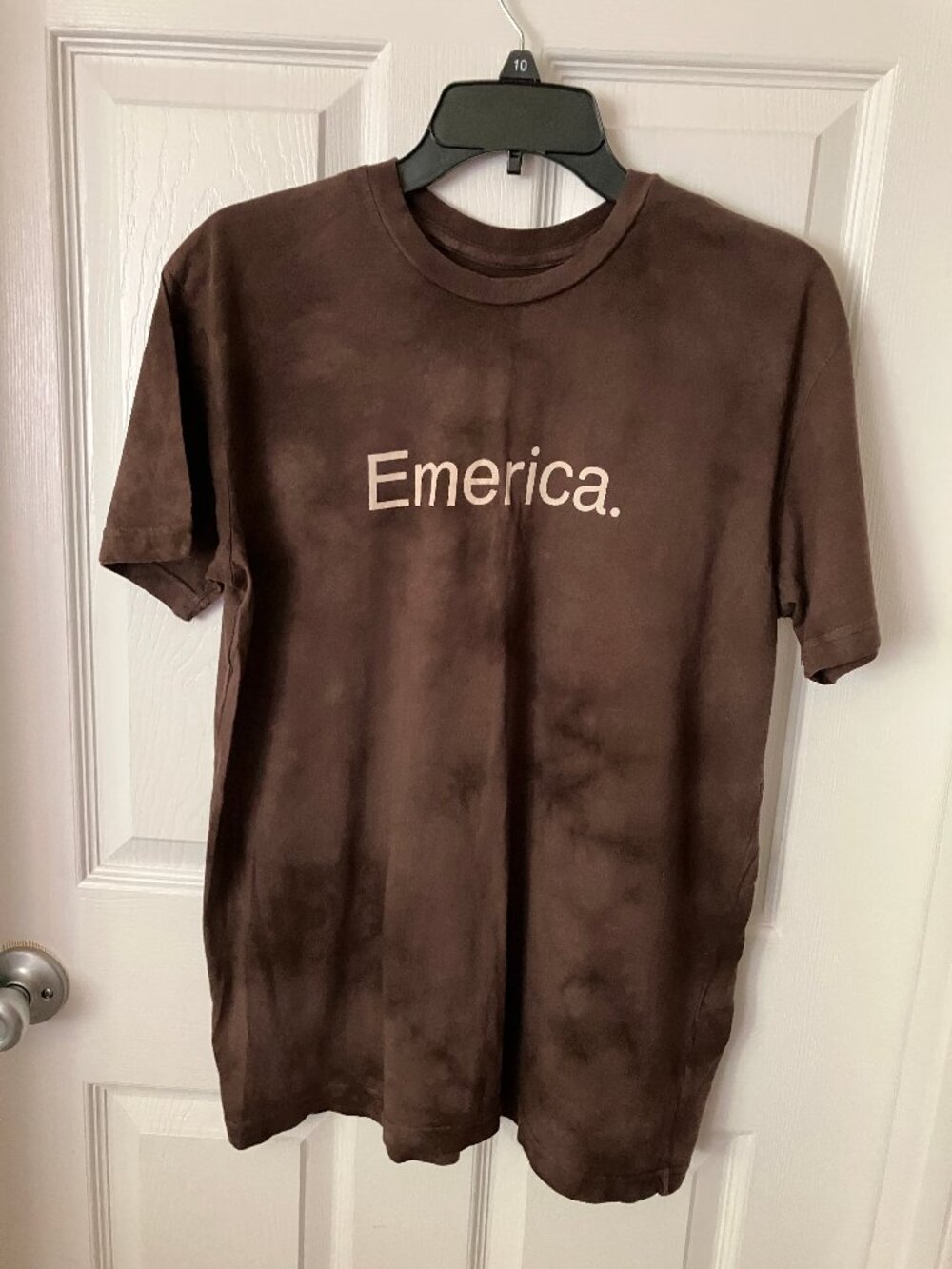 EMERICA Browm Made in USA Cotton Ladies' T-shirt Size M